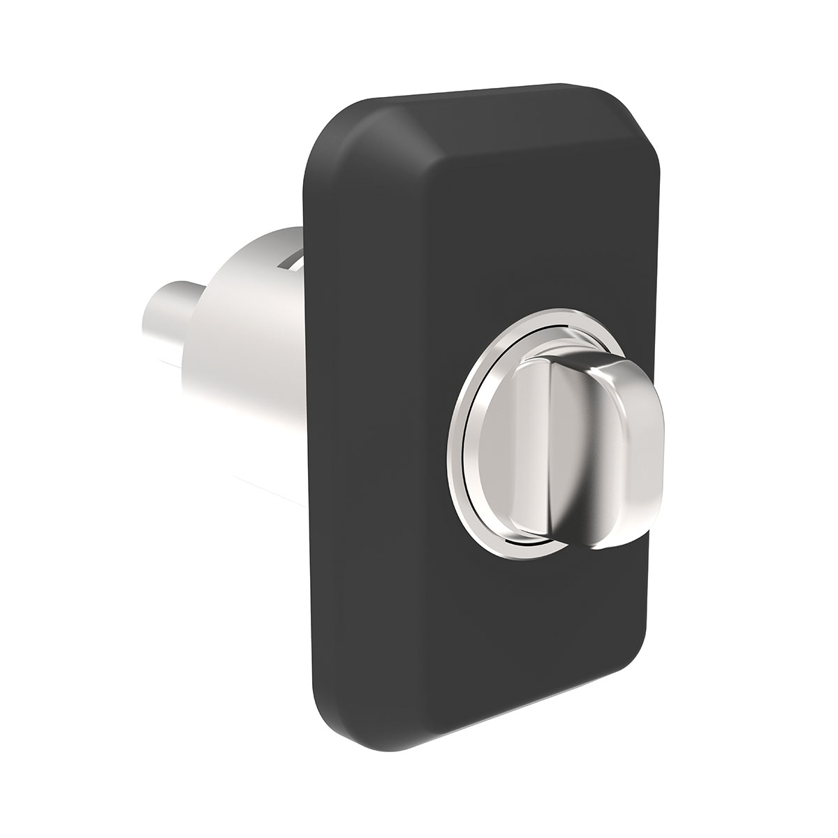 Push lock with trim, black/white